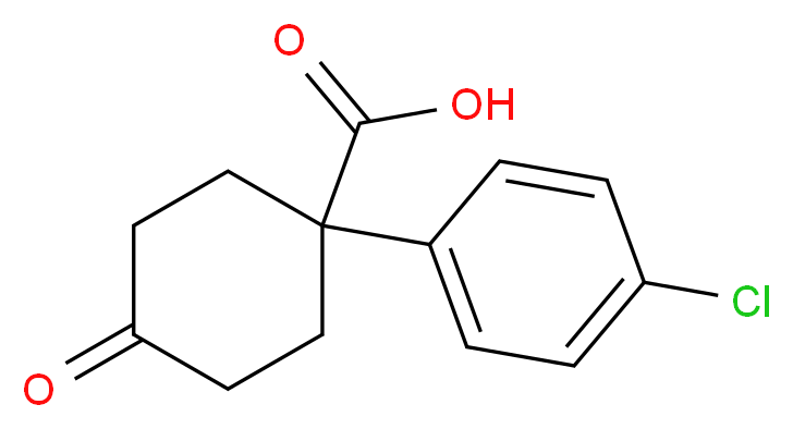 1-(4-chlorophenyl)-4-oxocyclohexane-1-carboxylic acid_分子结构_CAS_854446-73-4