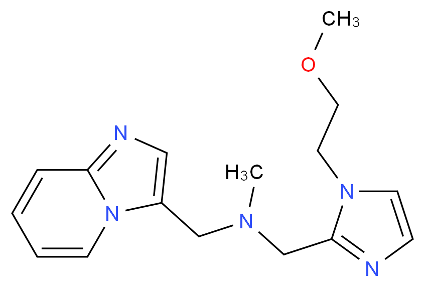 (imidazo[1,2-a]pyridin-3-ylmethyl){[1-(2-methoxyethyl)-1H-imidazol-2-yl]methyl}methylamine_分子结构_CAS_)
