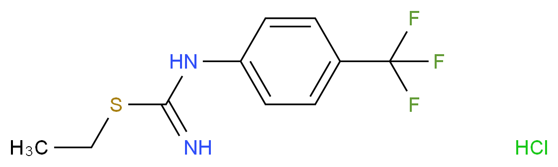 N-[4-(trifluoromethyl)phenyl](ethylsulfanyl)methanimidamide hydrochloride_分子结构_CAS_163490-78-6