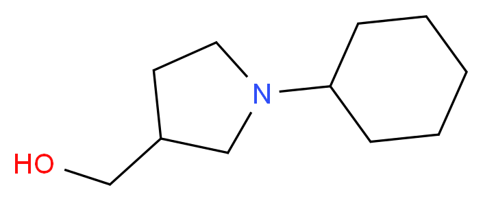 (1-cyclohexylpyrrolidin-3-yl)methanol_分子结构_CAS_100049-71-6