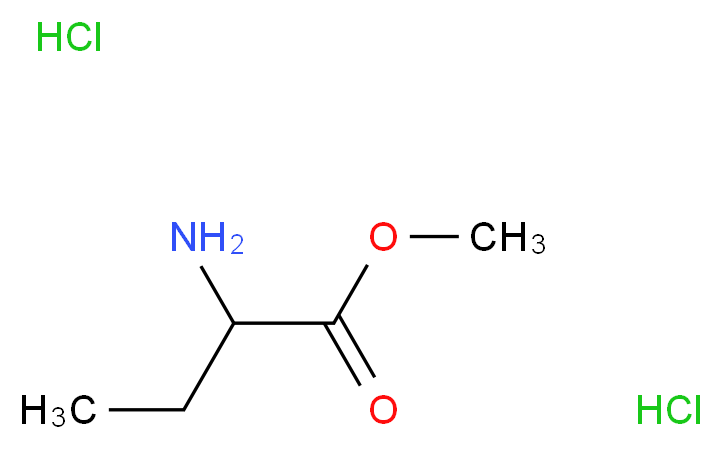 methyl 2-aminobutanoate dihydrochloride_分子结构_CAS_7682-18-0