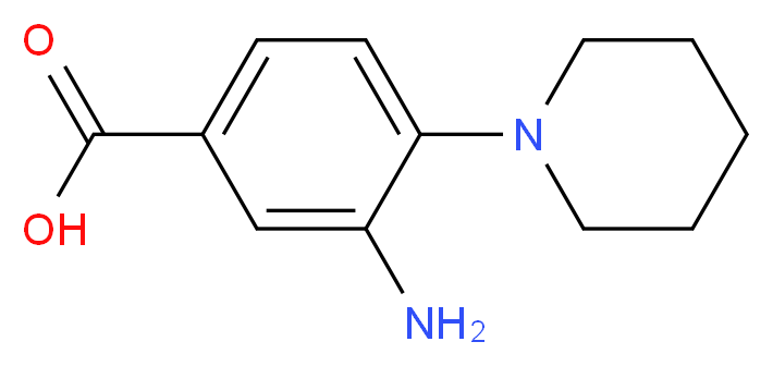 3-Amino-4-piperidin-1-yl-benzoic acid_分子结构_CAS_26586-27-6)