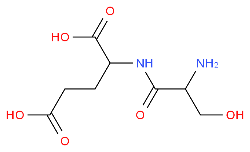 2-(2-amino-3-hydroxypropanamido)pentanedioic acid_分子结构_CAS_6403-16-3