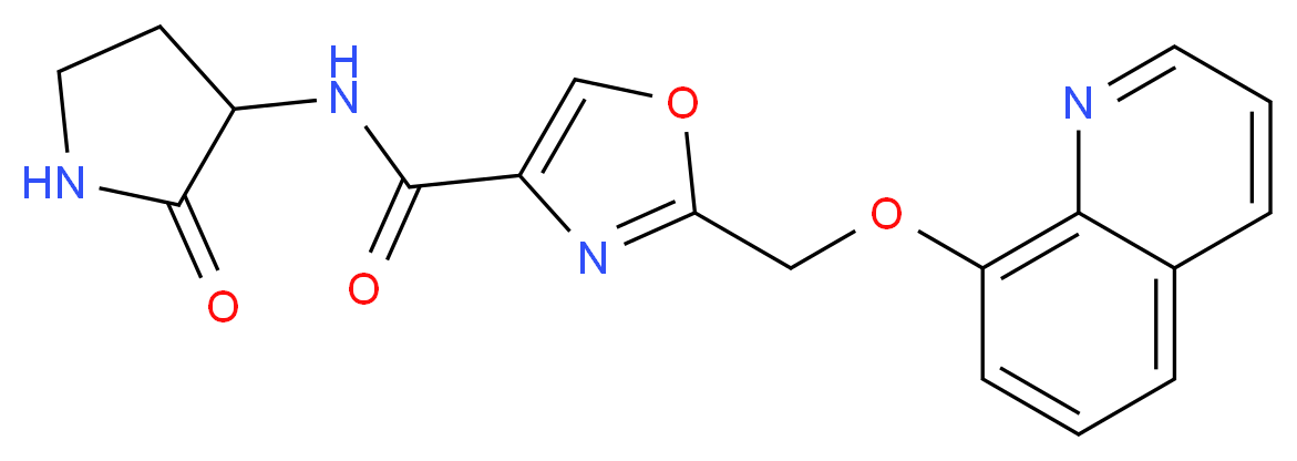 N-(2-oxopyrrolidin-3-yl)-2-[(quinolin-8-yloxy)methyl]-1,3-oxazole-4-carboxamide_分子结构_CAS_)