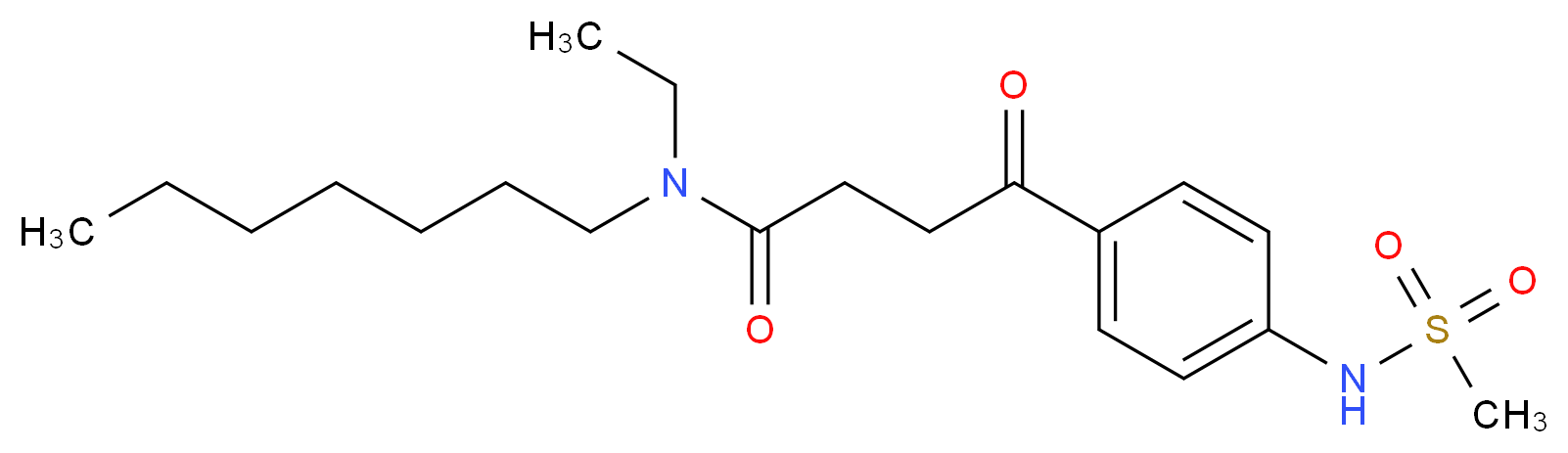 N-Ethyl-N-heptyl-4-(4-(methylsulfonamido)phenyl)-4-oxobutanamide_分子结构_CAS_100632-58-4)