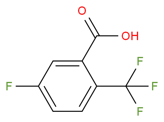 5-Fluoro-2-(trifluoromethyl)benzoic acid_分子结构_CAS_654-99-9)