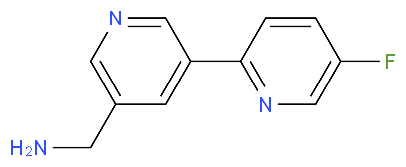 (5-Fluoro-[2,3'-bipyridin]-5'-yl)MethanaMine_分子结构_CAS_1346686-93-8)