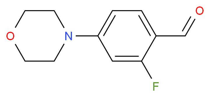 2-fluoro-4-(morpholin-4-yl)benzaldehyde_分子结构_CAS_554448-63-4