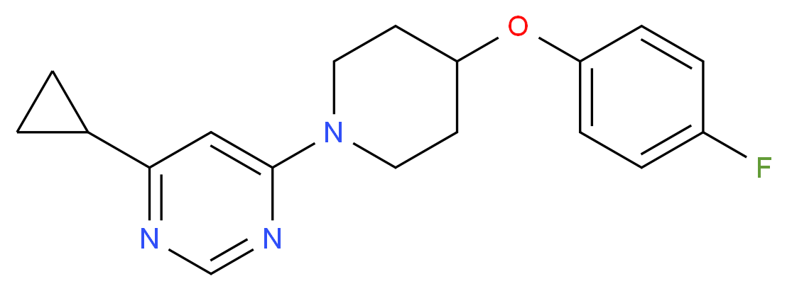 4-cyclopropyl-6-[4-(4-fluorophenoxy)-1-piperidinyl]pyrimidine_分子结构_CAS_)