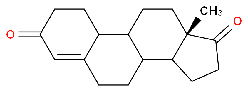 (13S)-13-methyl-7,8,9,10,11,12,13,14,15,16-decahydro-1H-cyclopenta[a]phenanthrene-3,17(2H,6H)-dione_分子结构_CAS_)