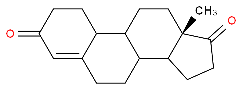 (15S)-15-methyltetracyclo[8.7.0.0<sup>2</sup>,<sup>7</sup>.0<sup>1</sup><sup>1</sup>,<sup>1</sup><sup>5</sup>]heptadec-6-ene-5,14-dione_分子结构_CAS_734-32-7