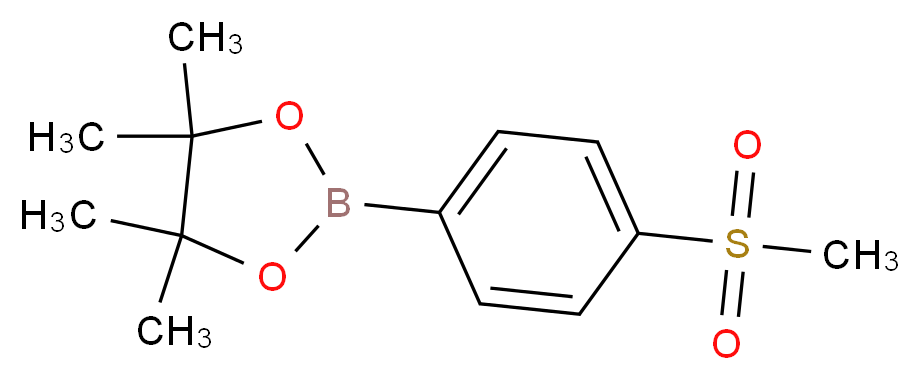 2-(4-methanesulfonylphenyl)-4,4,5,5-tetramethyl-1,3,2-dioxaborolane_分子结构_CAS_603143-27-7