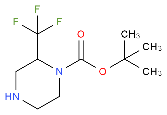 2-TRIFLUOROMETHYL-PIPERAZINE-1-CARBOXYLIC ACID TERT-BUTYL ESTER_分子结构_CAS_886779-77-7)