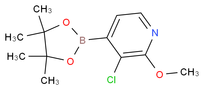 3-氯-2-甲氧基吡啶-4-硼酸频哪酯_分子结构_CAS_1073353-73-7)