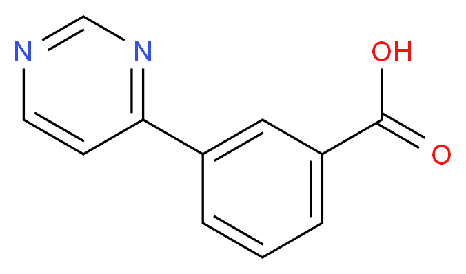 3-(pyrimidin-4-yl)benzoic acid_分子结构_CAS_168619-01-0