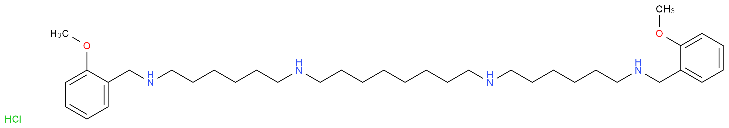 1,26-bis(2-methoxyphenyl)-2,9,18,25-tetraazahexacosane hydrochloride_分子结构_CAS_104807-40-1