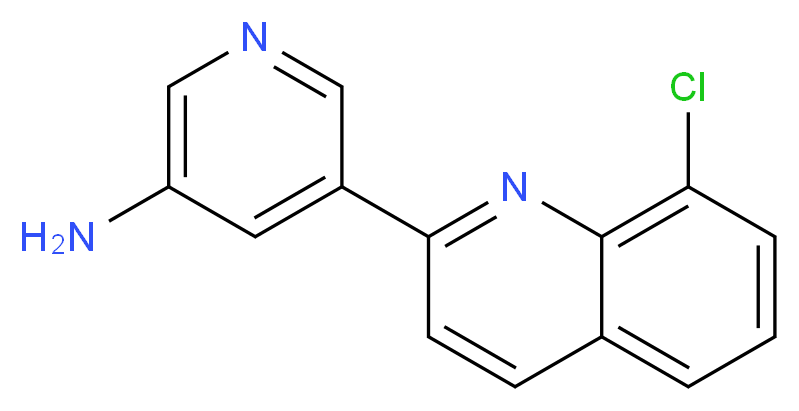 5-(8-chloroquinolin-2-yl)pyridin-3-amine_分子结构_CAS_)