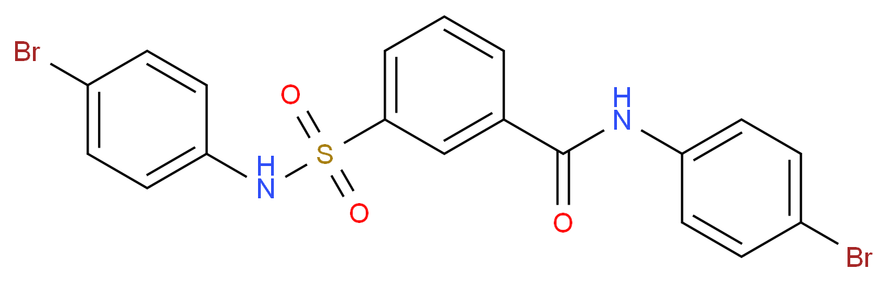 N-(4-bromophenyl)-3-[(4-bromophenyl)sulfamoyl]benzamide_分子结构_CAS_300670-16-0