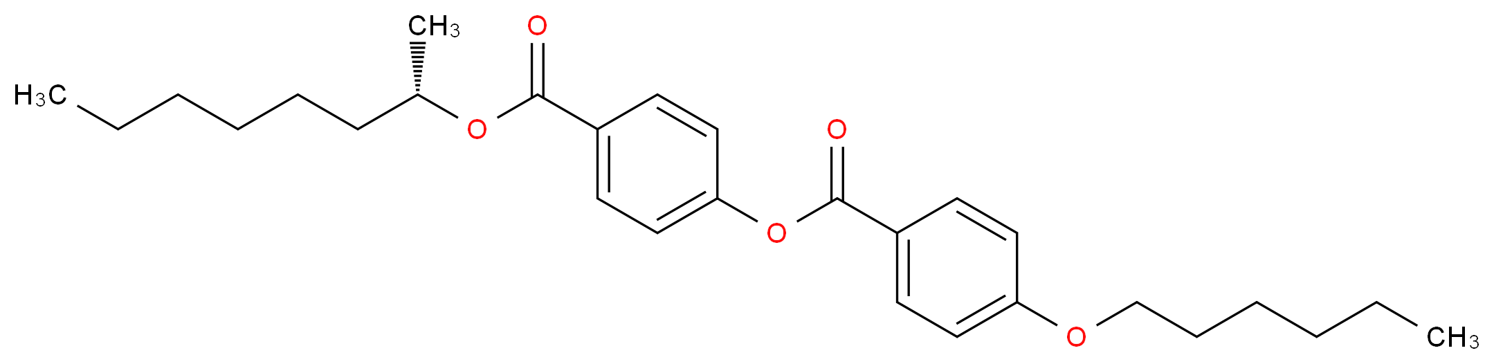 (2S)-octan-2-yl 4-[4-(hexyloxy)benzoyloxy]benzoate_分子结构_CAS_87321-20-8