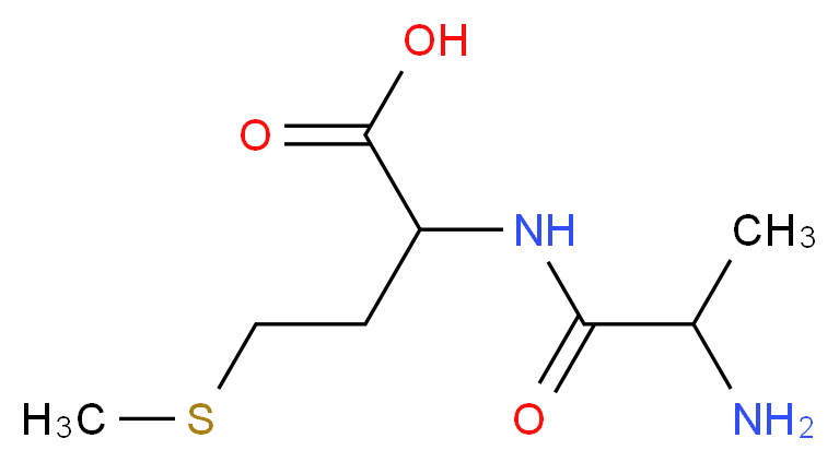 2-(2-aminopropanamido)-4-(methylsulfanyl)butanoic acid_分子结构_CAS_1999-43-5