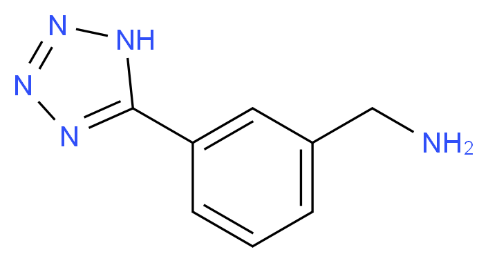 [3-(1H-1,2,3,4-tetrazol-5-yl)phenyl]methanamine_分子结构_CAS_765877-97-2
