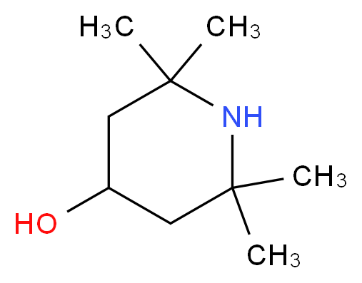 2,2,6,6-tetramethylpiperidin-4-ol_分子结构_CAS_2403-88-5