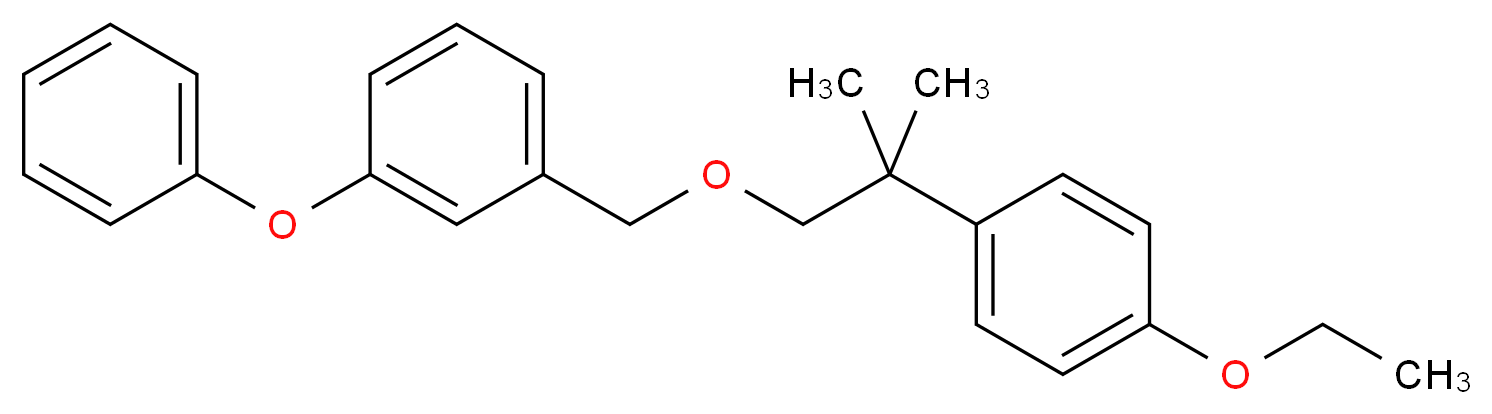 1-{[2-(4-ethoxyphenyl)-2-methylpropoxy]methyl}-3-phenoxybenzene_分子结构_CAS_80844-07-1
