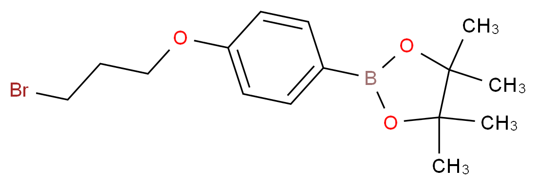 2-(4-(3-Bromopropoxy)phenyl)-4,4,5,5-tetramethyl-1,3,2-dioxaborolane_分子结构_CAS_957061-13-1)