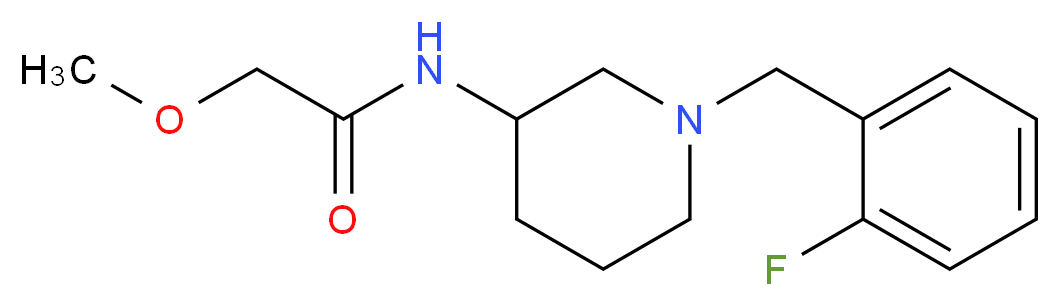 N-[1-(2-fluorobenzyl)-3-piperidinyl]-2-methoxyacetamide_分子结构_CAS_)