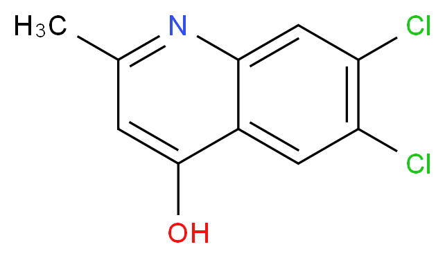 6,7-dichloro-2-methylquinolin-4-ol_分子结构_CAS_948294-27-7