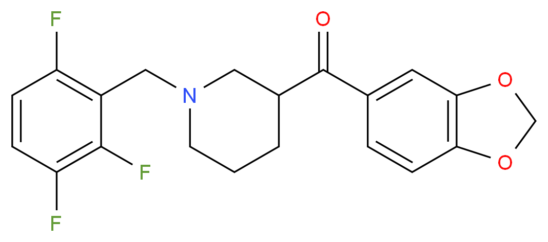1,3-benzodioxol-5-yl[1-(2,3,6-trifluorobenzyl)-3-piperidinyl]methanone_分子结构_CAS_)