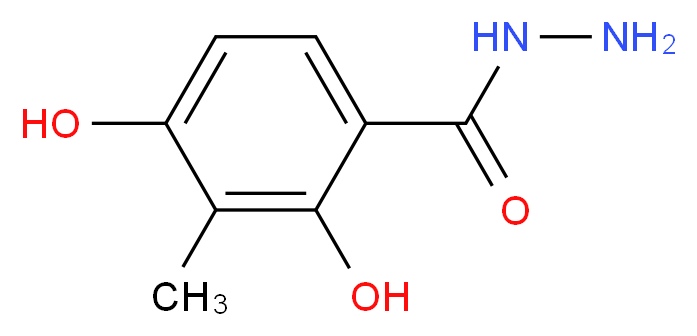 2,4-Dihydroxy-3-methylbenzohydrazide_分子结构_CAS_)