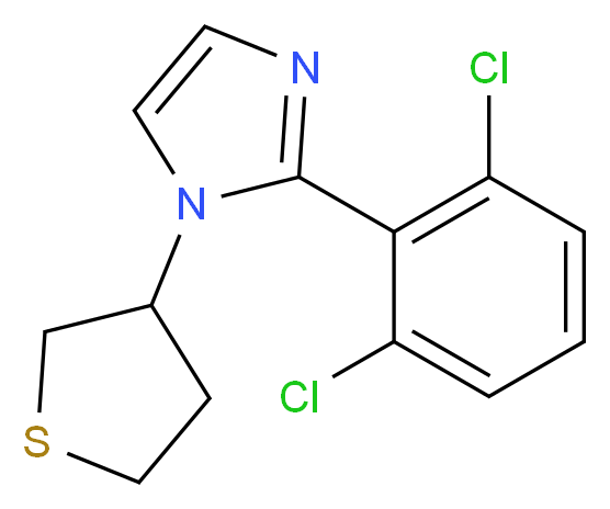 2-(2,6-dichlorophenyl)-1-(tetrahydro-3-thienyl)-1H-imidazole_分子结构_CAS_)