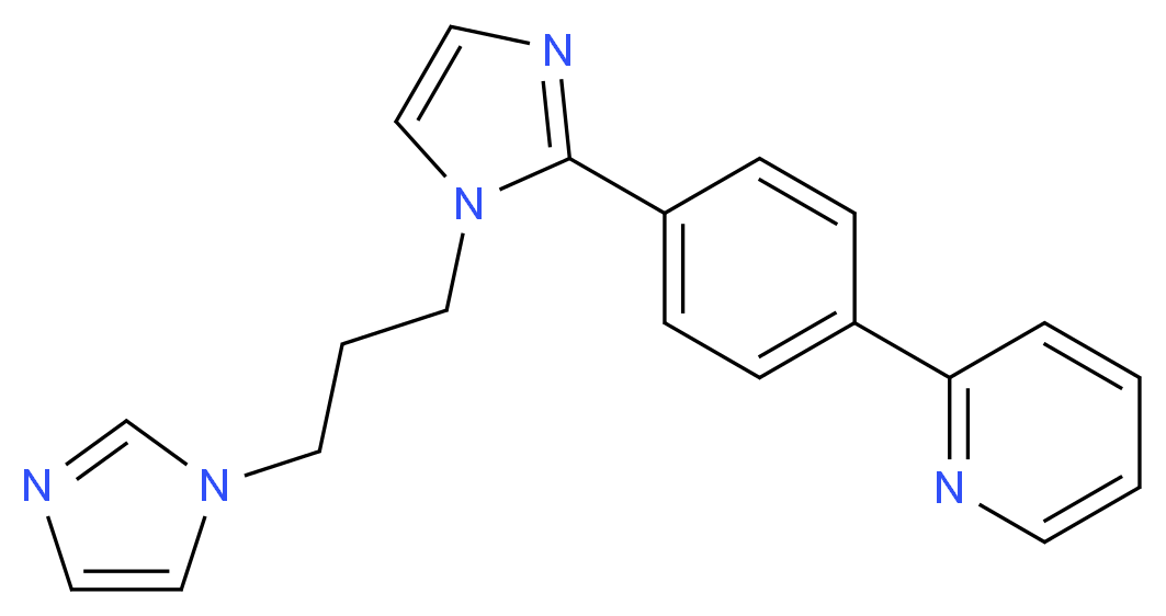 2-(4-{1-[3-(1H-imidazol-1-yl)propyl]-1H-imidazol-2-yl}phenyl)pyridine_分子结构_CAS_)