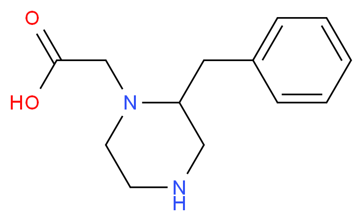 2-(2-benzylpiperazin-1-yl)acetic acid_分子结构_CAS_1060813-78-6