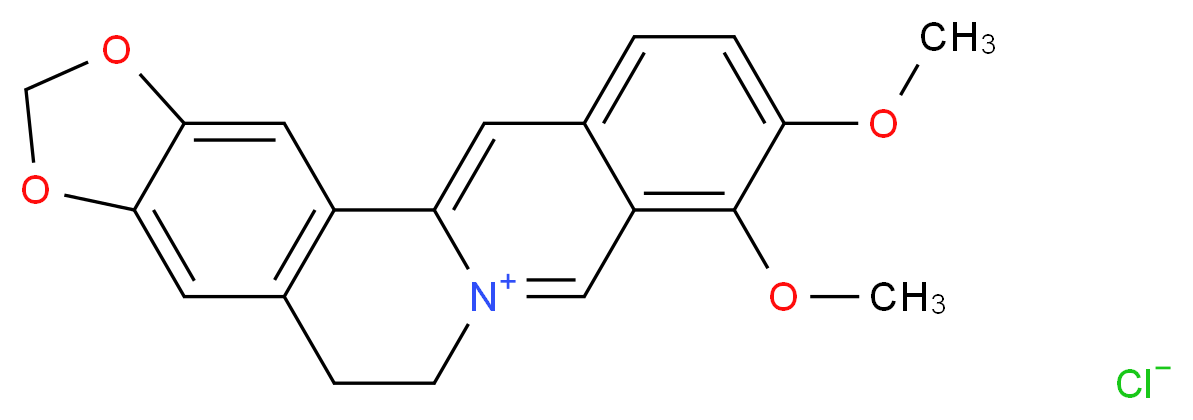 Berberine chloride form_分子结构_CAS_633-65-8)