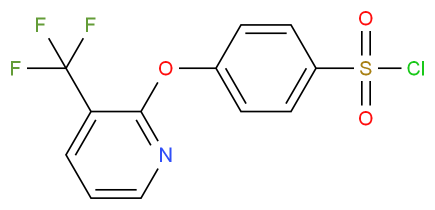 4-{[3-(trifluoromethyl)pyridin-2-yl]oxy}benzene-1-sulfonyl chloride_分子结构_CAS_874839-13-1
