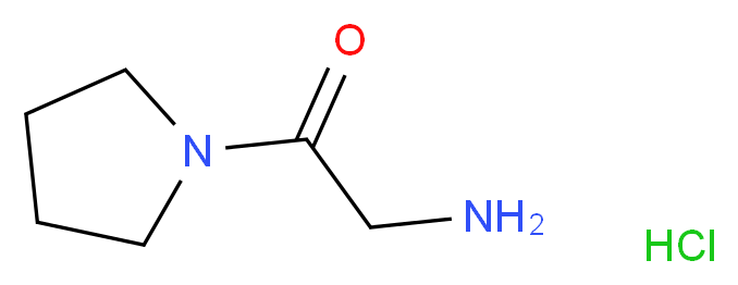 2-Amino-1-(1-pyrrolidinyl)-1-ethanone hydrochloride_分子结构_CAS_35855-14-2)