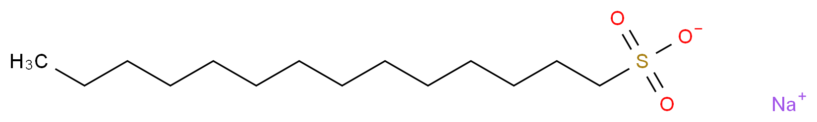 sodium tetradecane-1-sulfonate_分子结构_CAS_6994-45-2