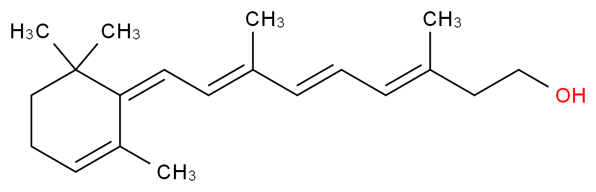 (3E,5E,7E)-3,7-dimethyl-9-[(1Z)-2,6,6-trimethylcyclohex-2-en-1-ylidene]nona-3,5,7-trien-1-ol_分子结构_CAS_16729-22-9