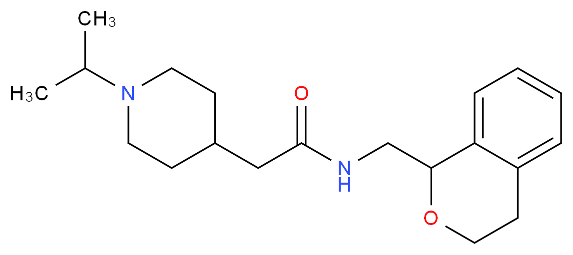 N-(3,4-dihydro-1H-isochromen-1-ylmethyl)-2-(1-isopropylpiperidin-4-yl)acetamide_分子结构_CAS_)