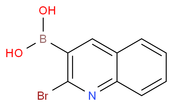 2-溴喹啉-3-硼酸_分子结构_CAS_745784-05-8)