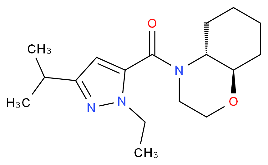 (4aR*,8aR*)-4-[(1-ethyl-3-isopropyl-1H-pyrazol-5-yl)carbonyl]octahydro-2H-1,4-benzoxazine_分子结构_CAS_)