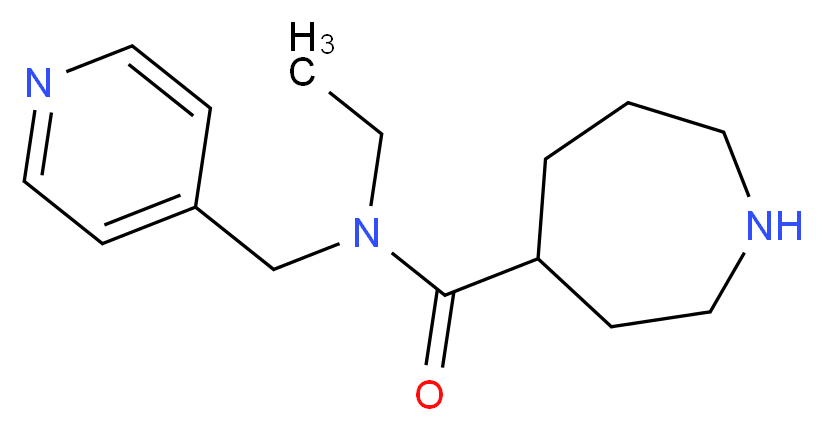N-ethyl-N-(pyridin-4-ylmethyl)azepane-4-carboxamide_分子结构_CAS_)