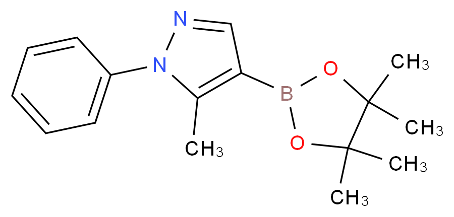 5-methyl-1-phenyl-4-(tetramethyl-1,3,2-dioxaborolan-2-yl)-1H-pyrazole_分子结构_CAS_849776-88-1