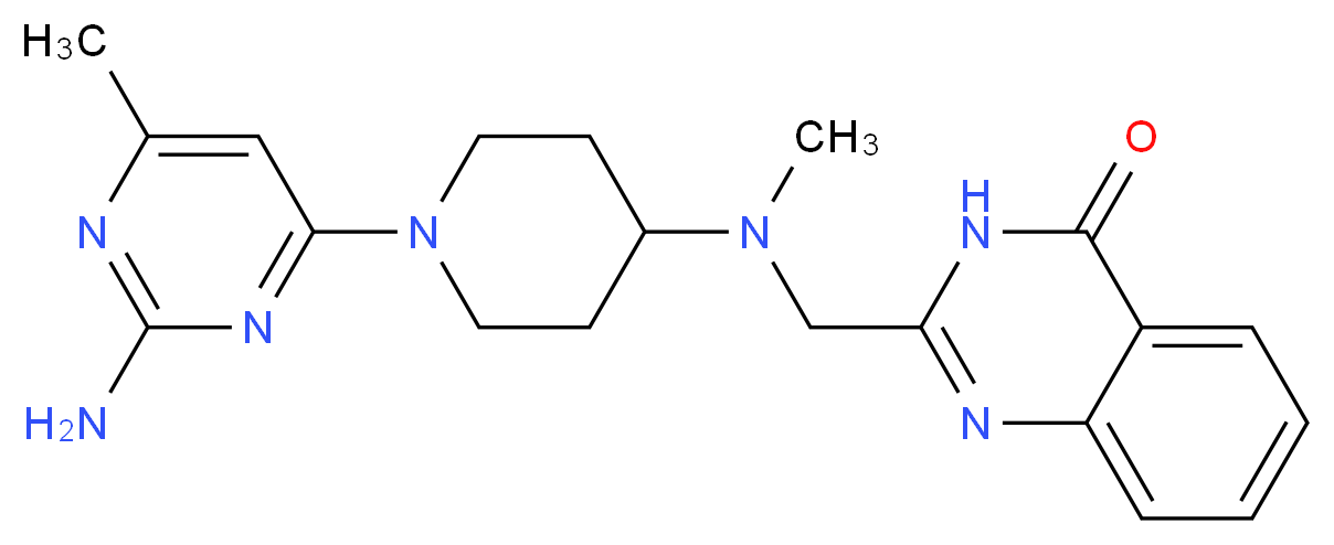2-{[[1-(2-amino-6-methylpyrimidin-4-yl)piperidin-4-yl](methyl)amino]methyl}quinazolin-4(3H)-one_分子结构_CAS_)