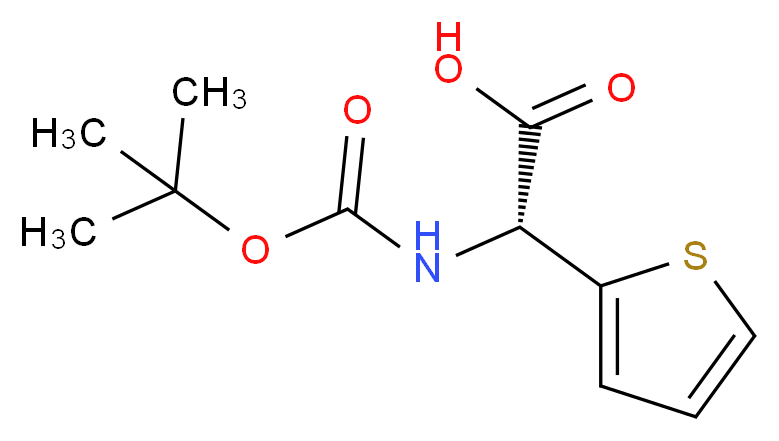 Boc-(R)-2-(2-噻吩基)-甘氨酸_分子结构_CAS_74562-03-1)