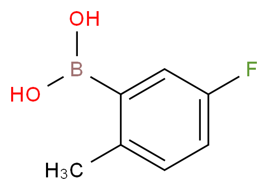 5-氟-2-甲基苯硼酸_分子结构_CAS_163517-62-2)