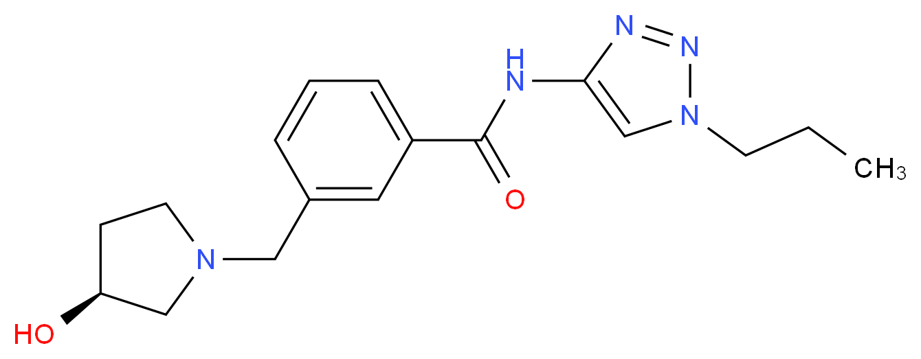 3-{[(3S)-3-hydroxypyrrolidin-1-yl]methyl}-N-(1-propyl-1H-1,2,3-triazol-4-yl)benzamide_分子结构_CAS_)
