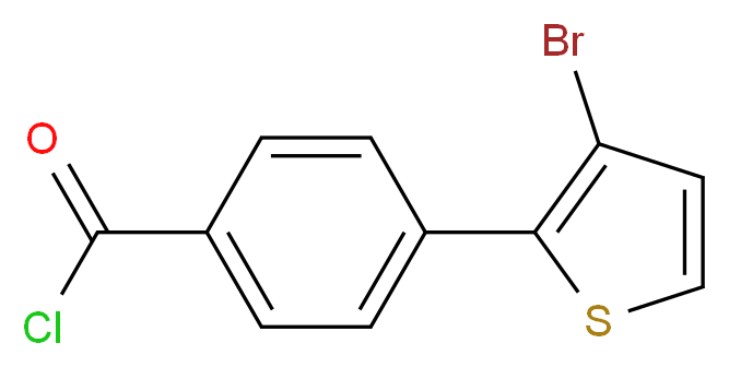 4-(3-bromothiophen-2-yl)benzoyl chloride_分子结构_CAS_934570-50-0